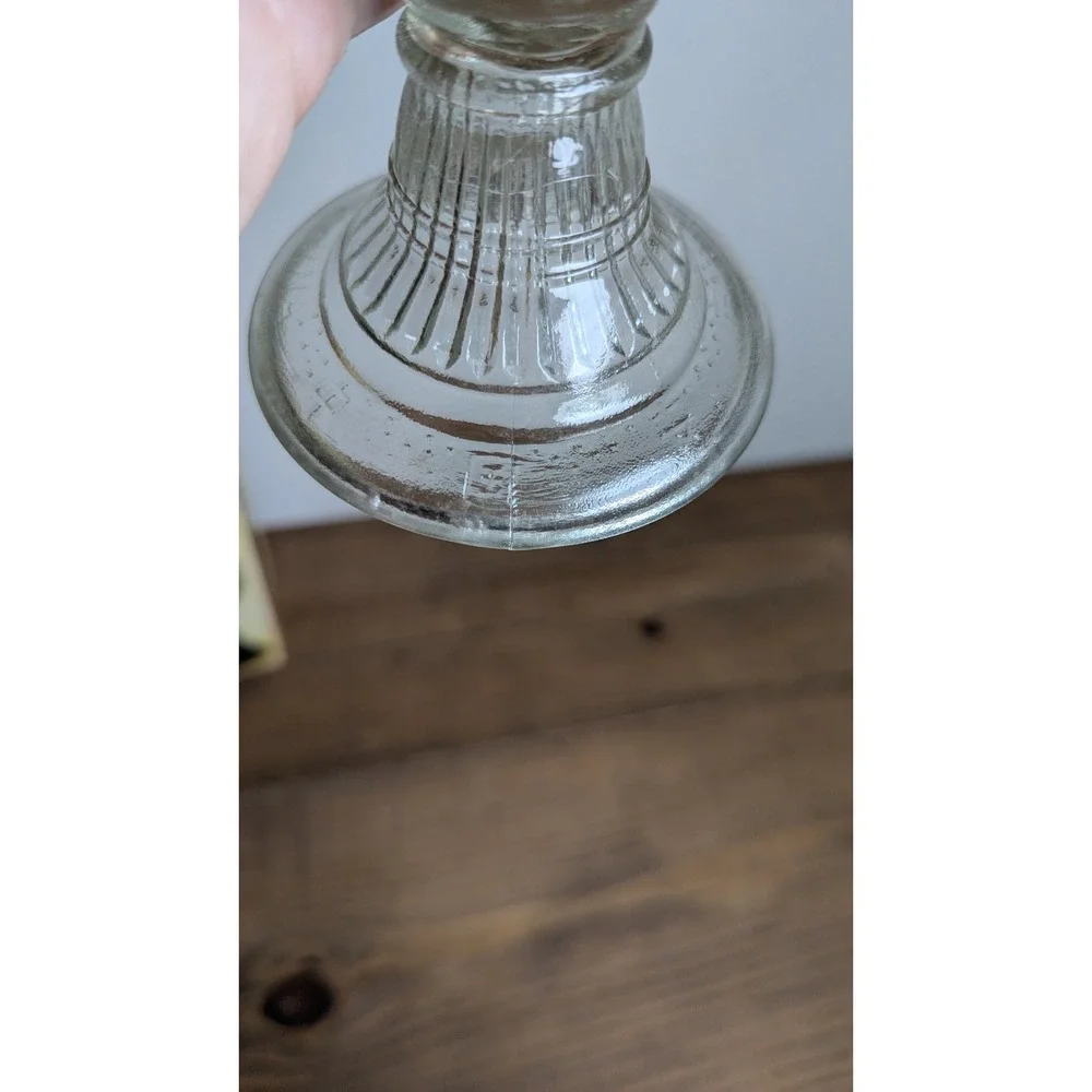 Paloma Vintage Glass Oil Lamp Clear Embossed Bird Hurricane Lantern 13 Inch Box - Picture 15 of 16